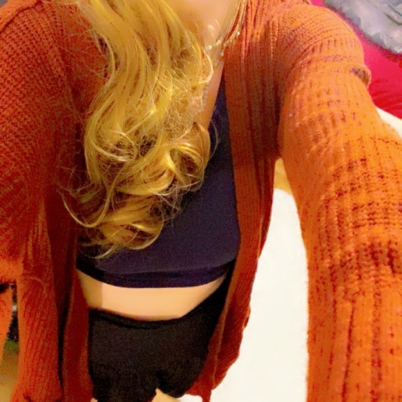 Women's Brown Cardigan Sweater - Picture 2 of 2